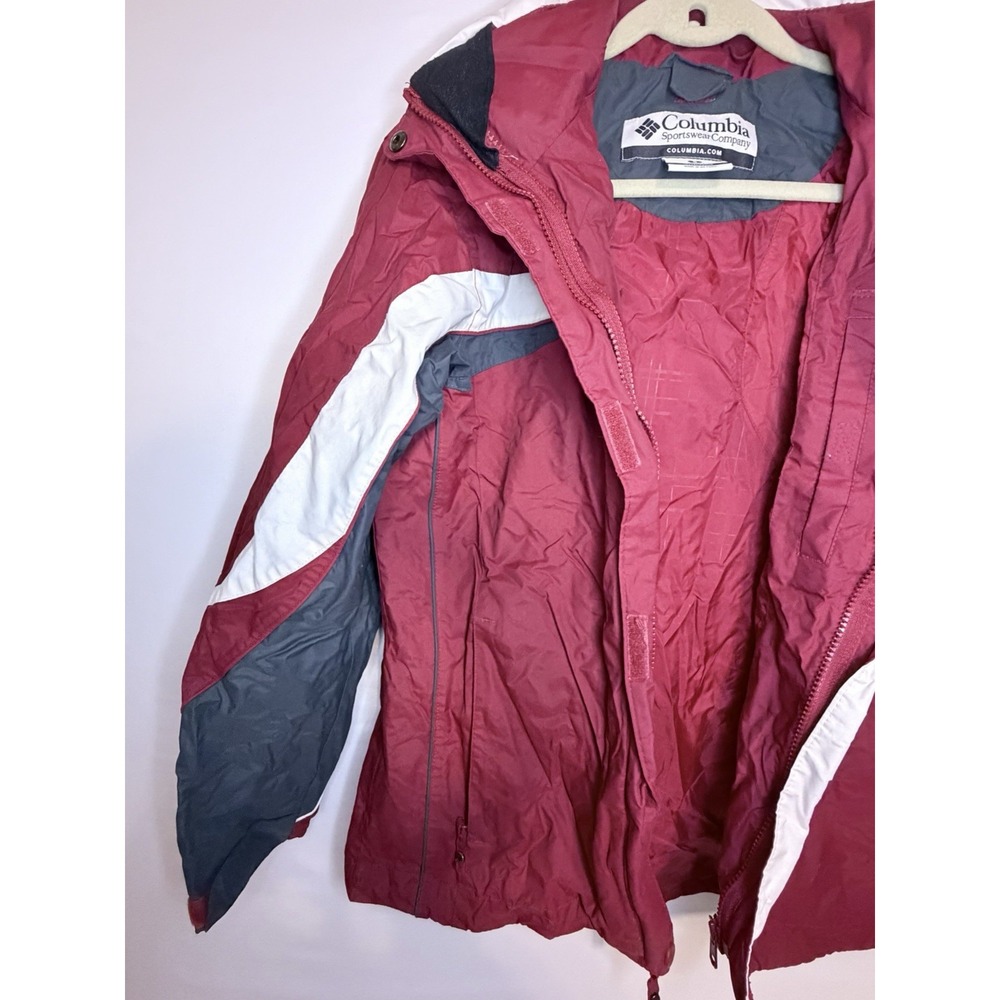 Columbia Womens Red/White/Gray Winter Jacket, Size: Small **Vest Not Included** - Picture 3 of 7